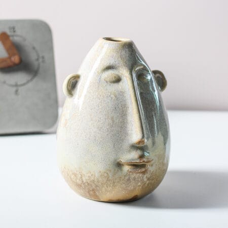 Fish Face Ceramic Vase
