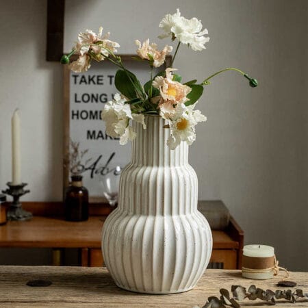 Arty Relief Ceramic Vase