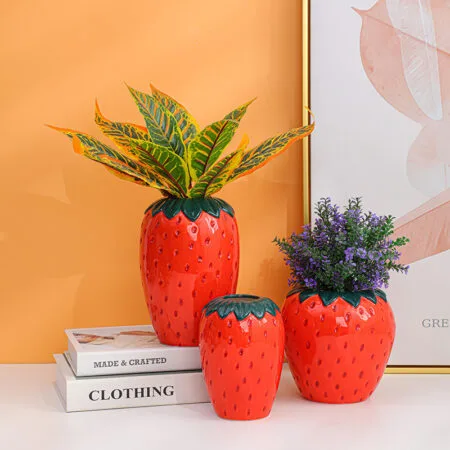 Strawberry Ceramic Vase