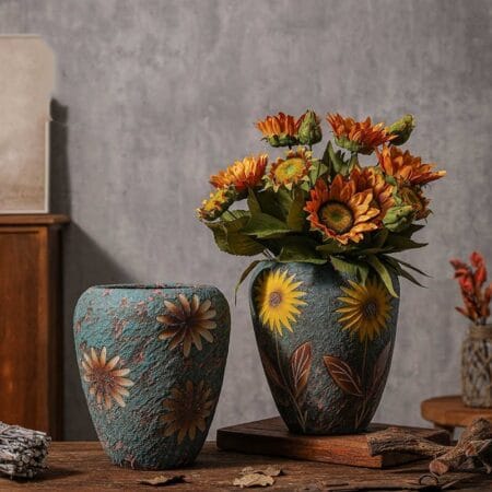 Sunflower Vintage Vase