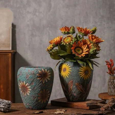 Sunflower Vintage Vase
