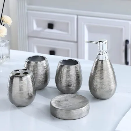 Metal Ceramic Bathroom Set