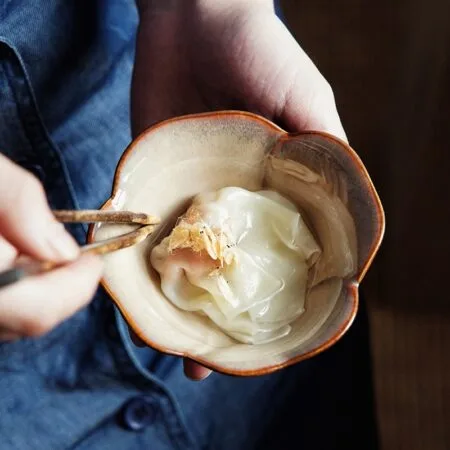 Flower Glazed Fruit Bowl
