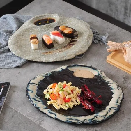 Creative Japanese-style Ceramic Denier Shaped Plate