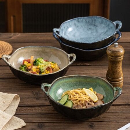 Double-Ear Ceramic Bowl