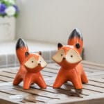 Red Fox Ceramic Figurines
