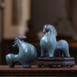 Ceramic Stallion Figurines