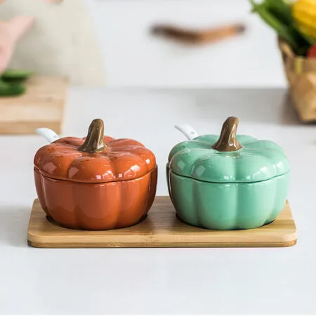 Pumpkin Ceramic Kitchen JarS