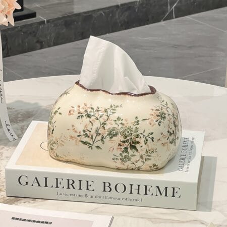 Floral Ceramic Tissue Box