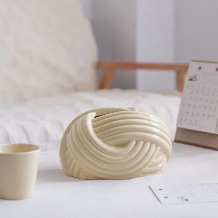 Croissant Ceramic Tissue Box
