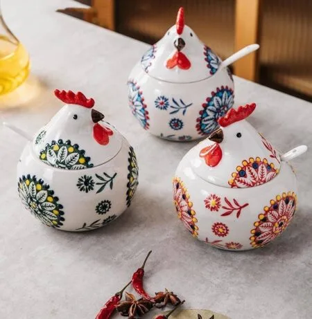 Ceramic Chicken Kitchen Jars