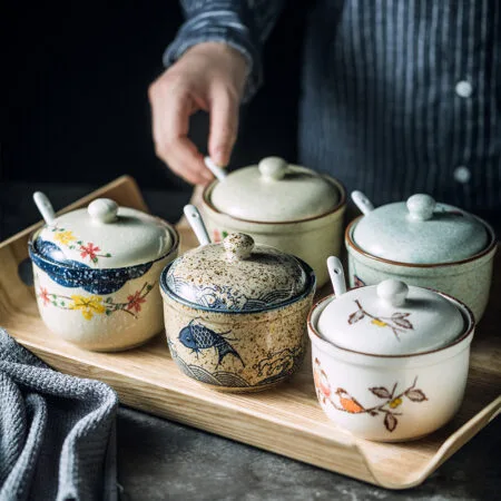 Hand-Painted Kitchen Jar